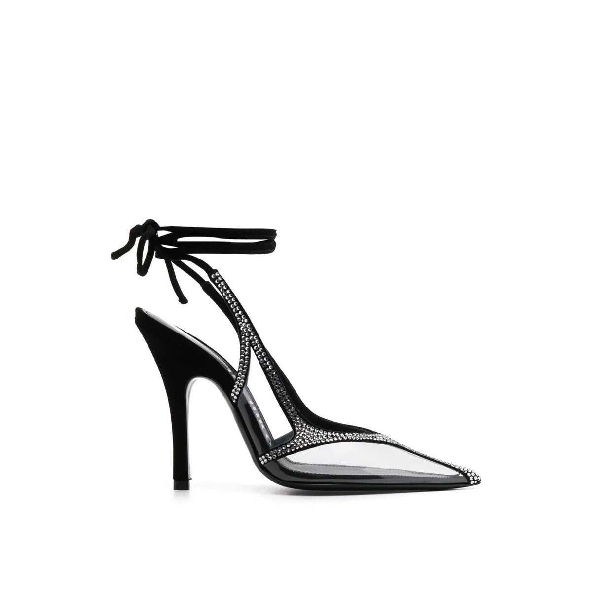 The Attico Venus Chrome Slingback Pumps