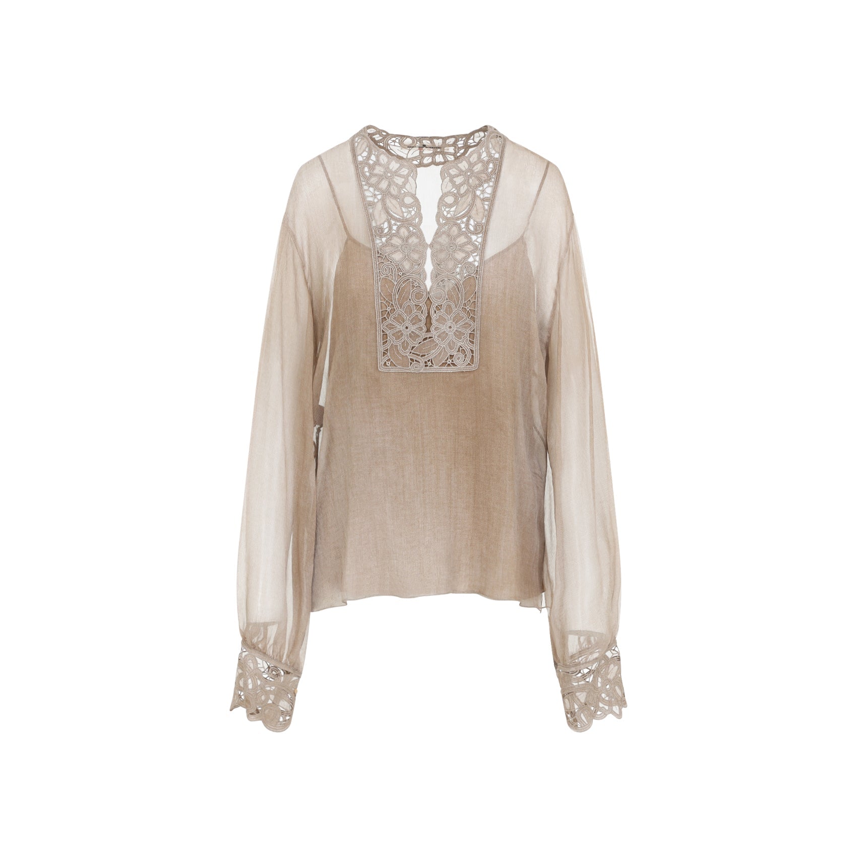 Ermanno Scervino Blouse - Brown | d668e121687d7d82b9e724b4e54e418f2767652c