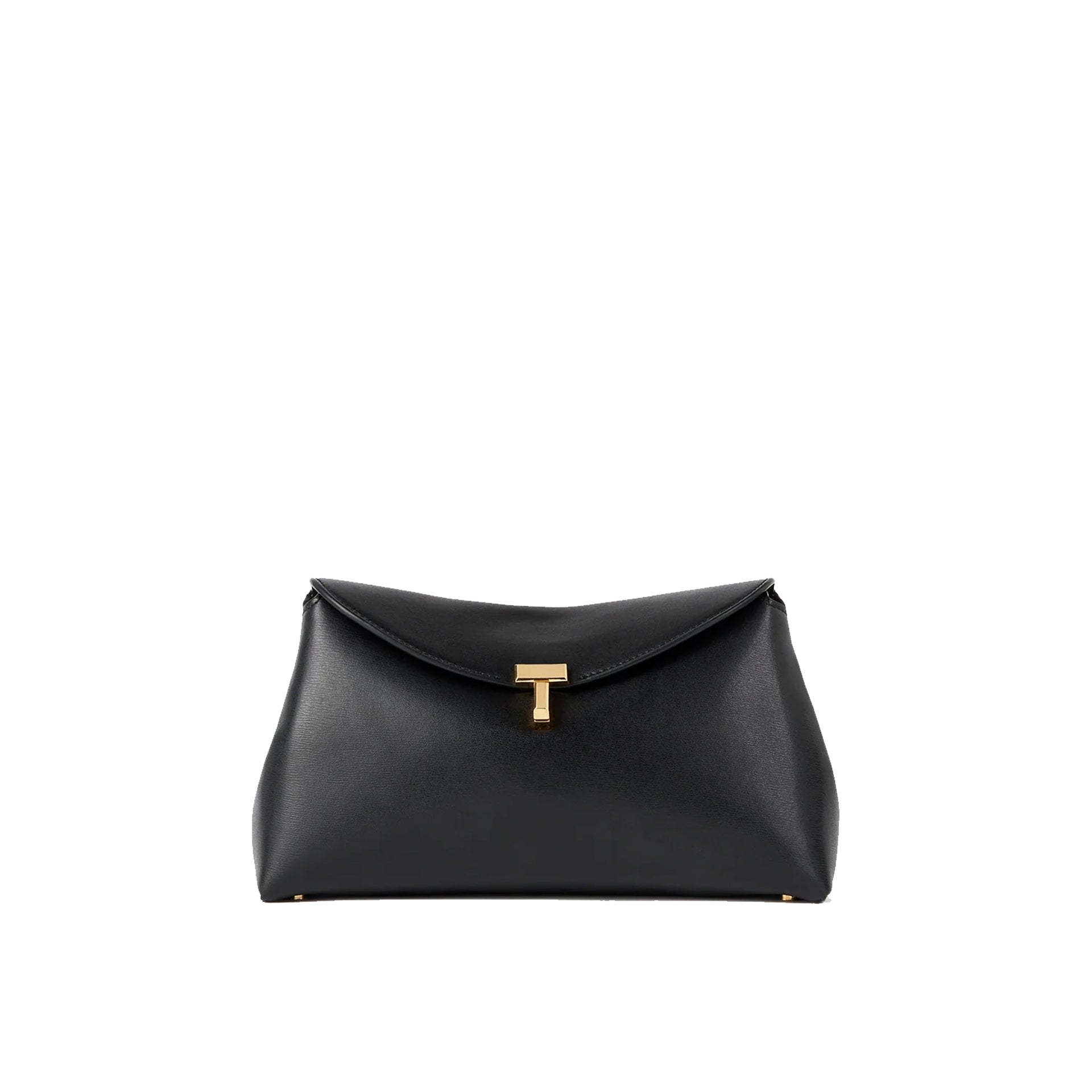 Toteme T-Lock Leather Clutch Bag
