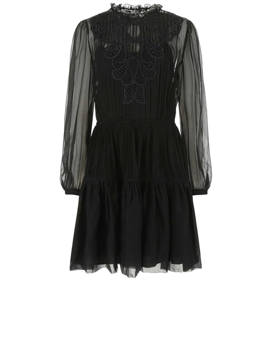 Alberta Ferretti Dress in Black Silk