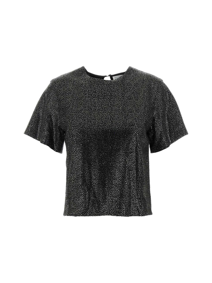 Giuseppe Di Morabito Crystal-Embellished T-Shirt in Black Viscose