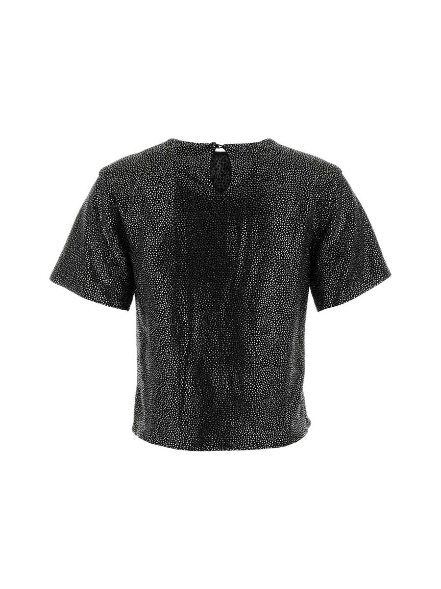 Giuseppe Di Morabito Crystal-Embellished T-Shirt in Black Viscose