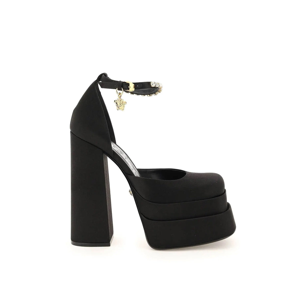 Versace Silk Satin Platform Sandals