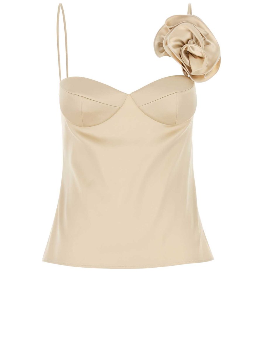 Magda Butrym Blouse in Beige Silk