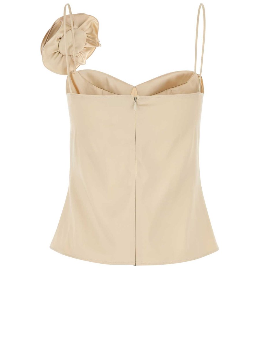 Magda Butrym Blouse in Beige Silk