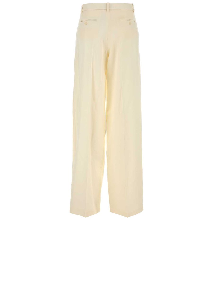 Magda Butrym Pants in Yellow Wool and Silk