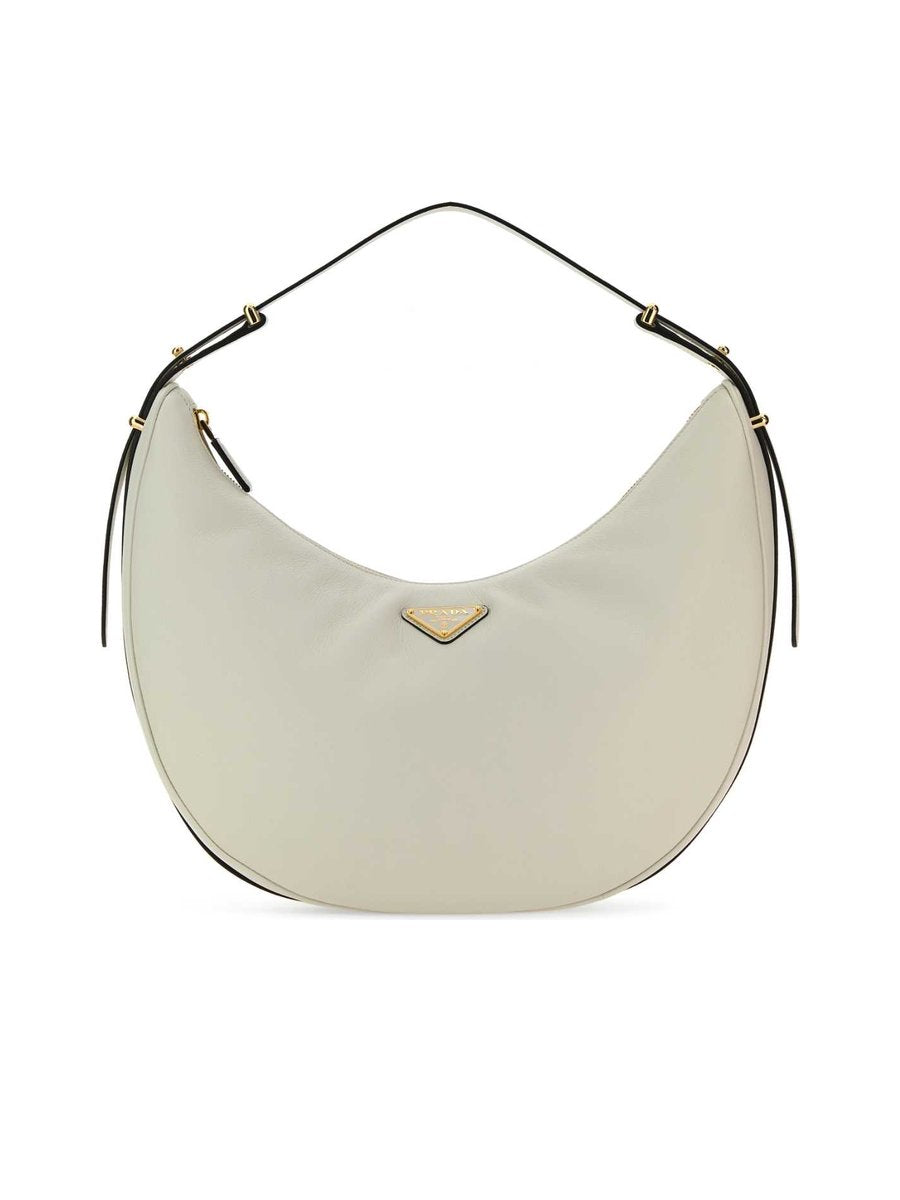 Prada Arqué Zip-Up Large Shoulder Bag