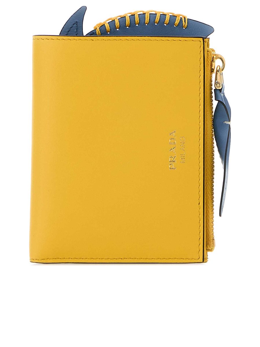 Prada Yellow Leather Wallet