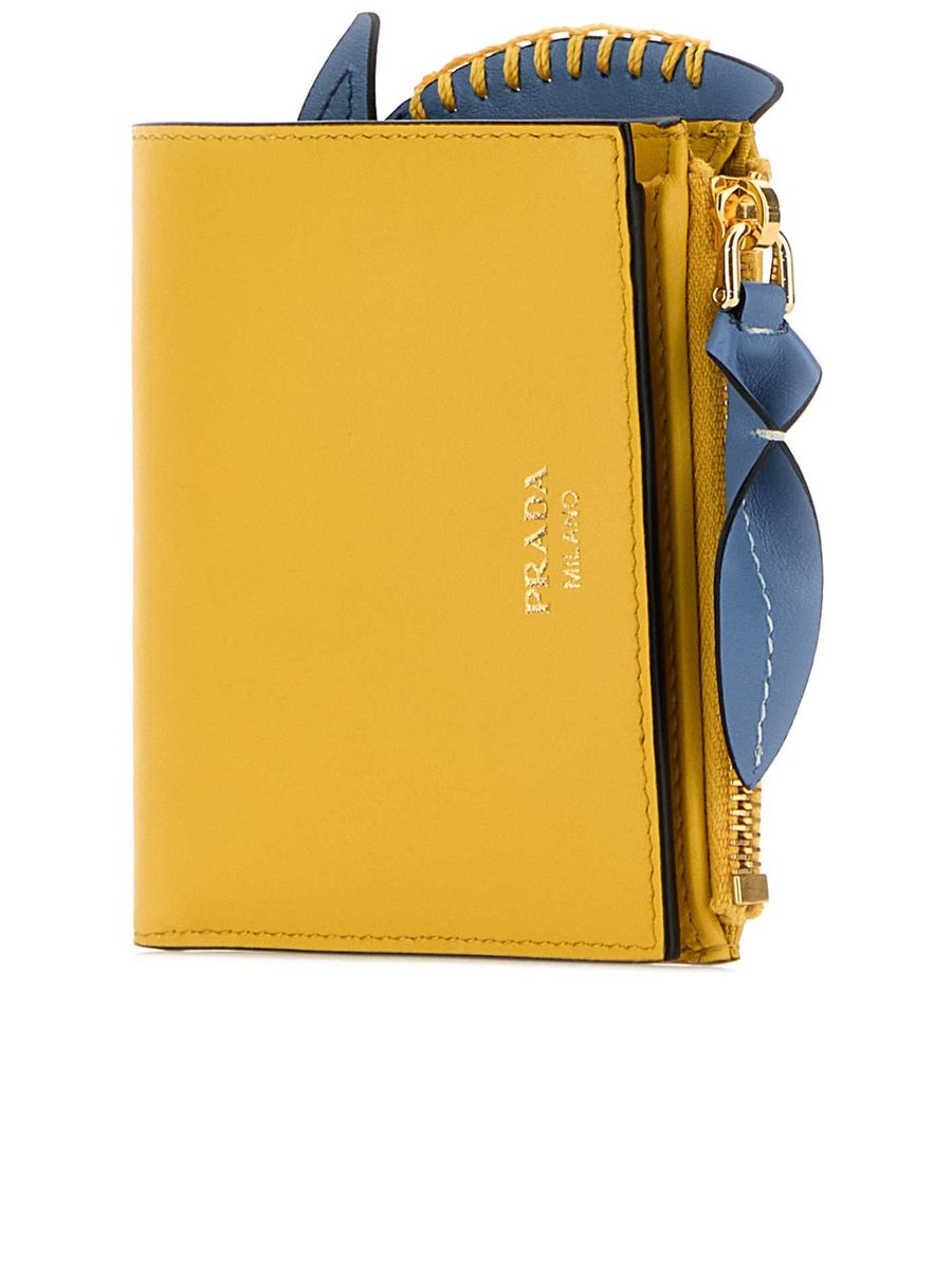Prada Yellow Leather Wallet