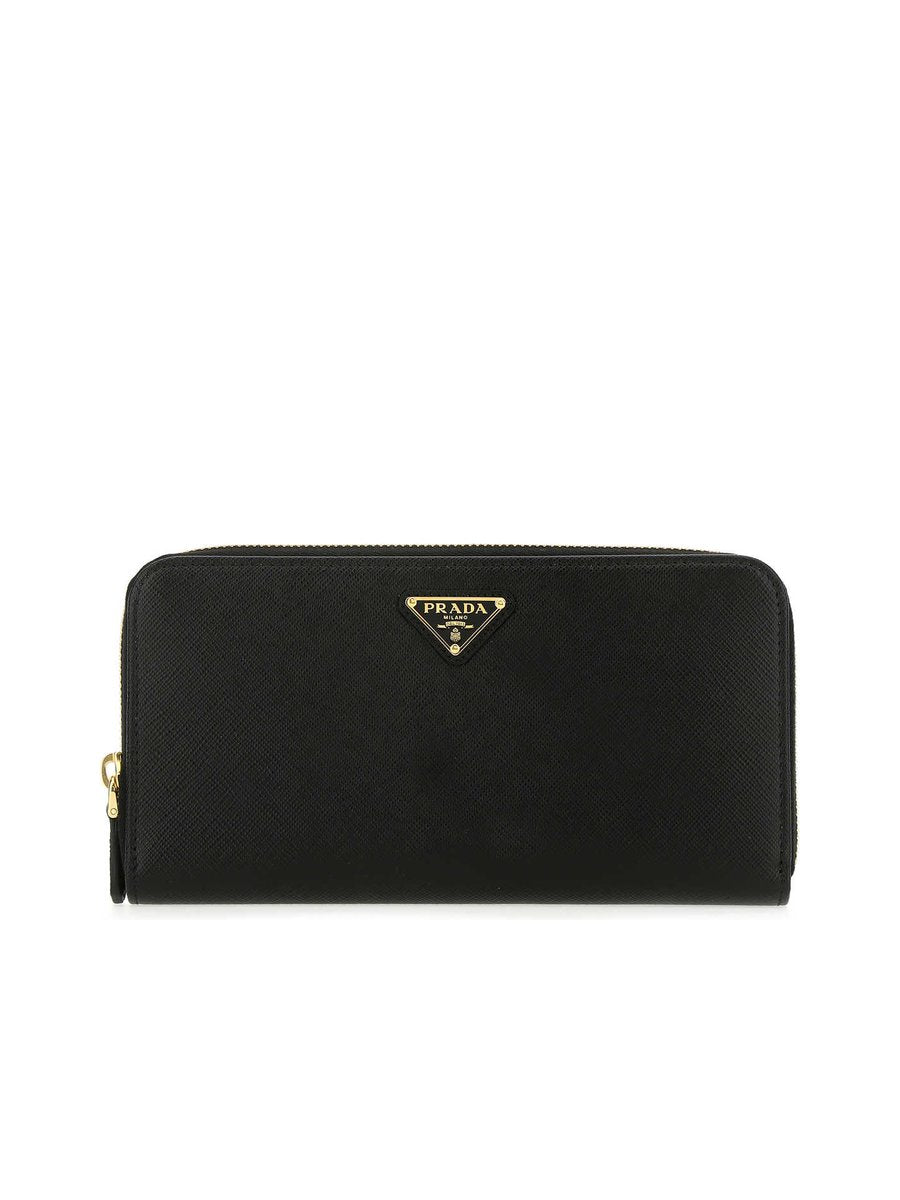 Prada Saffiano Zip Around Wallet