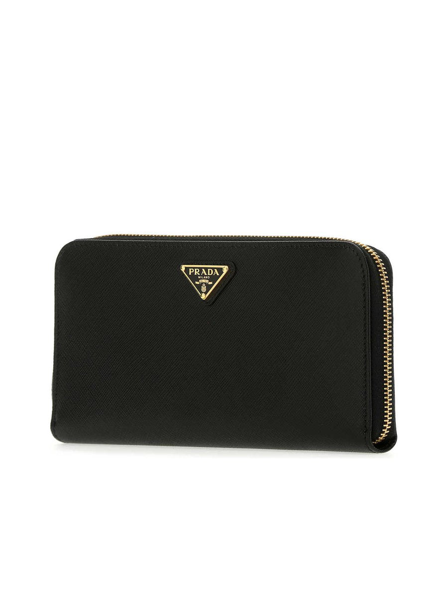 Prada Saffiano Zip Around Wallet