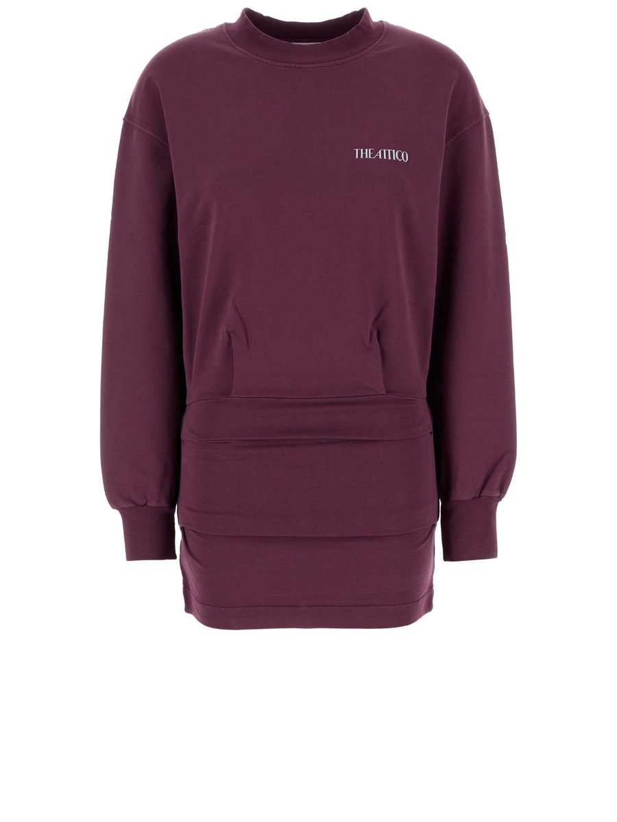 attico purple dress THE ATTICO Long Dress in Purple
