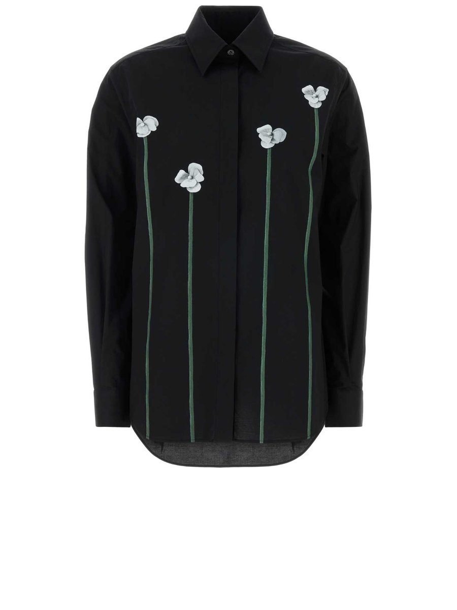 Moschino Shirt in Black Cotton-Elastane