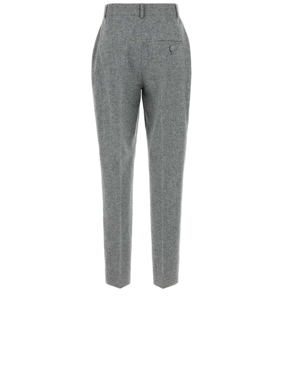 Moschino Pants in Grey Silk Cotton Blend