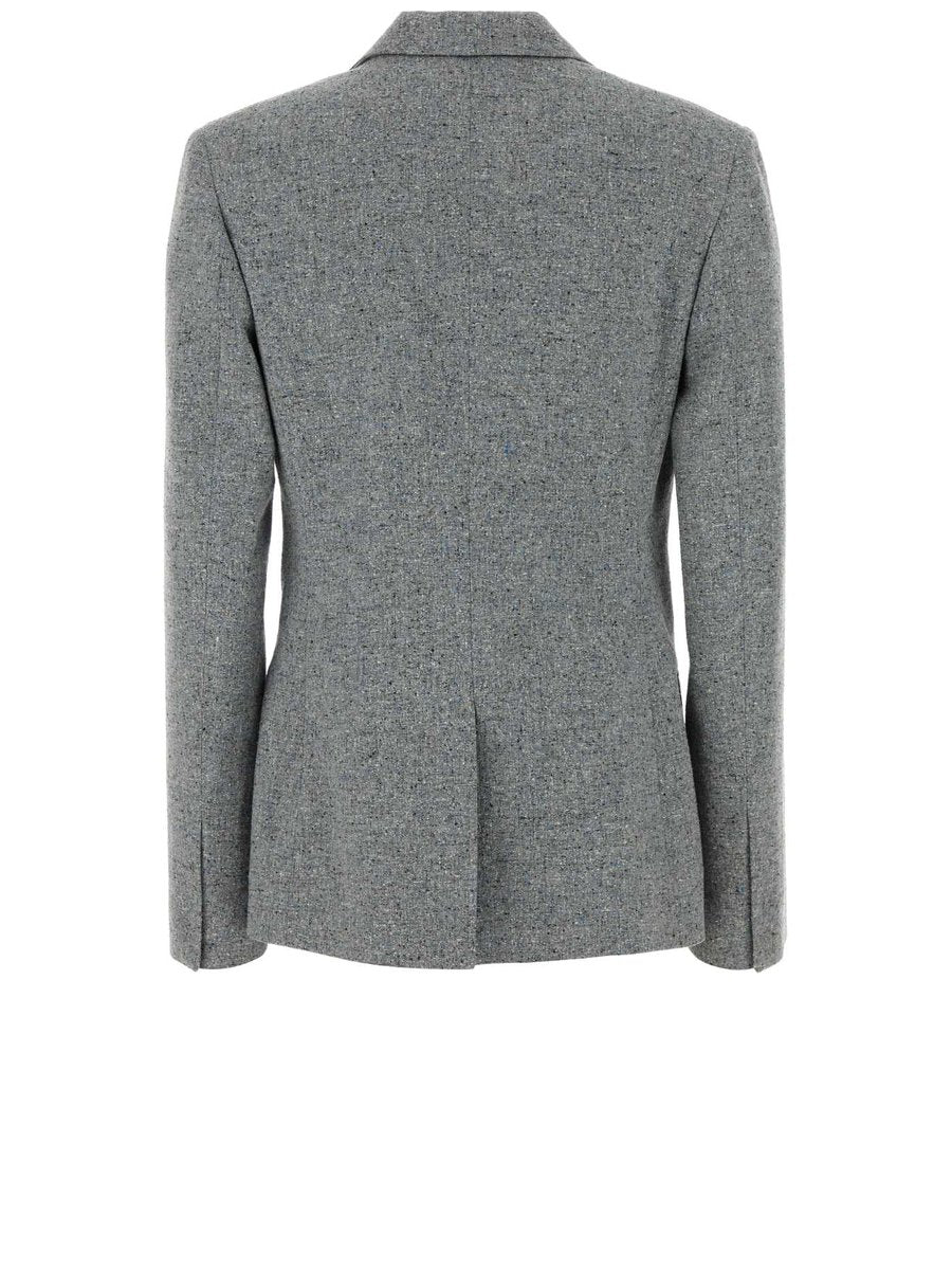 Moschino Jacket in Grey Silk Cotton Wool Blend