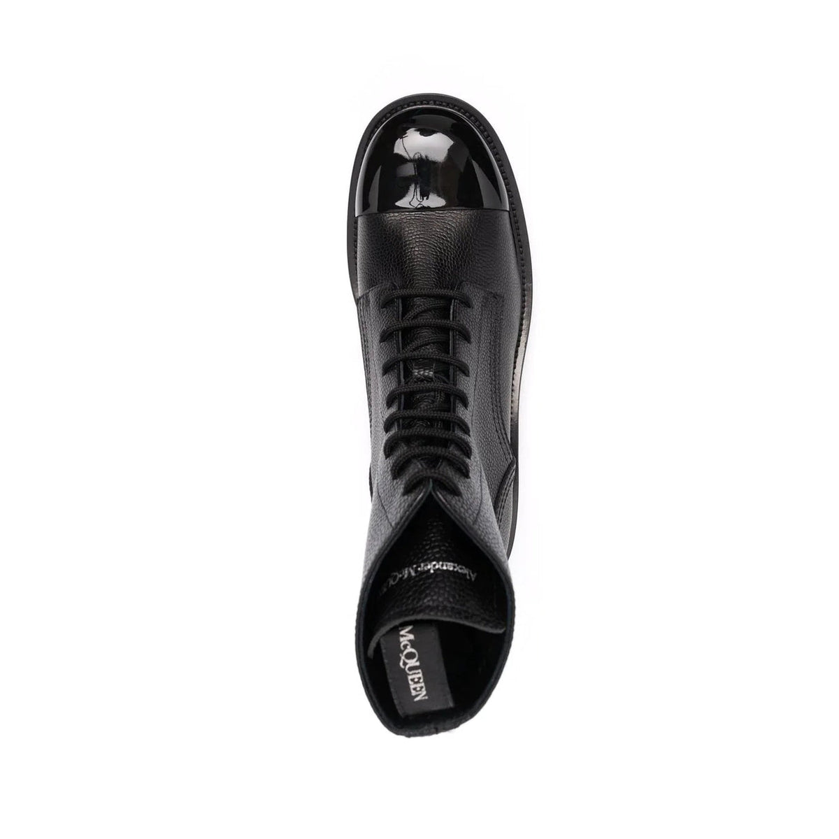 Alexander Mcqueen Leather Lace Up Boots
