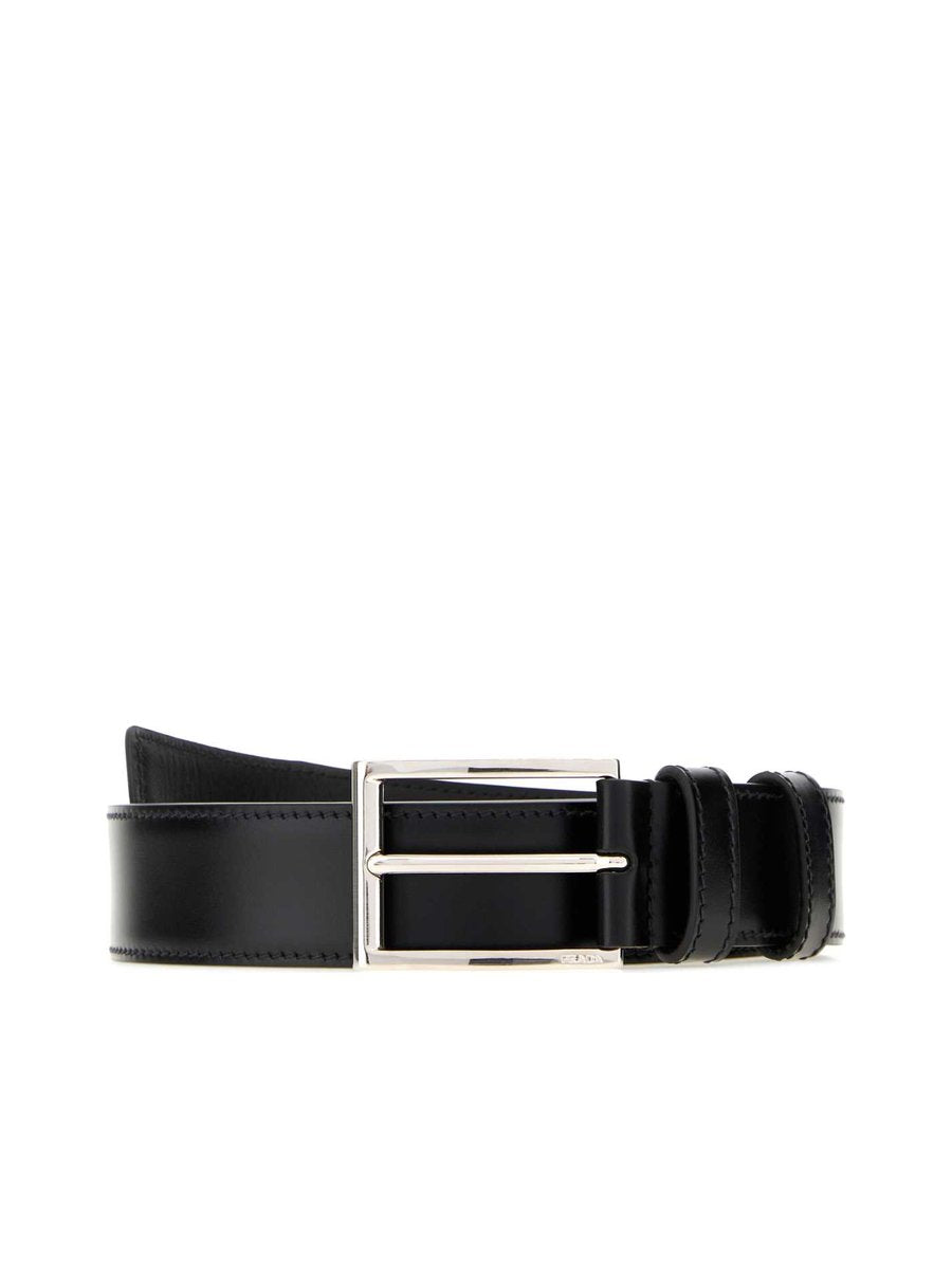 Prada Classic Saffiano & Smooth Reversible Leather Belt