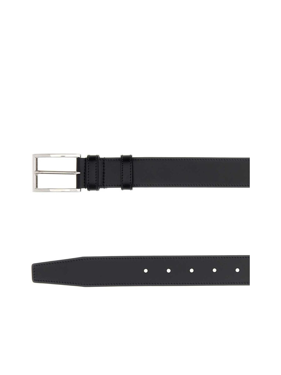 Prada Classic Saffiano & Smooth Reversible Leather Belt