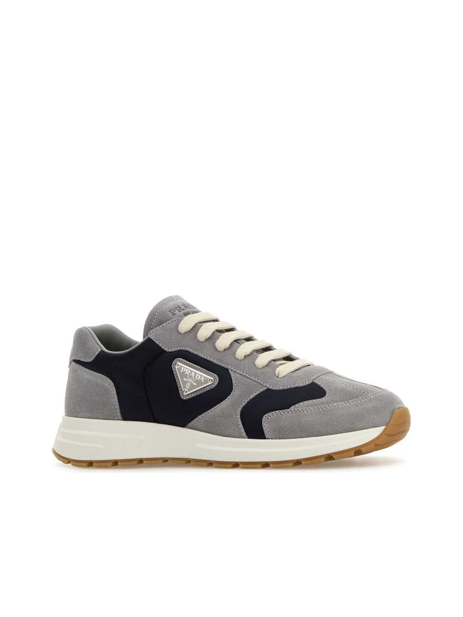 Prada Sneakers in Multicoloured Suede and Re-Nylon