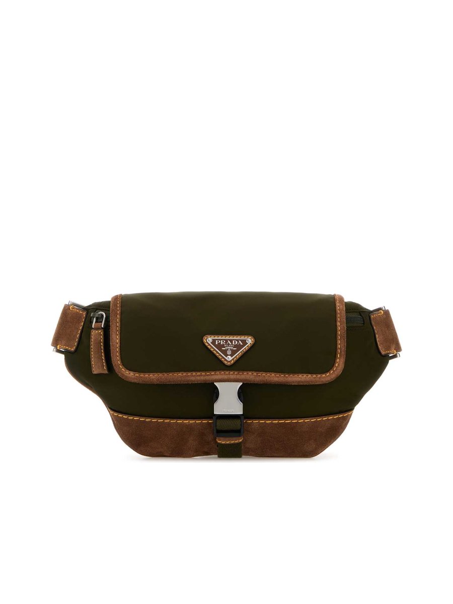 Prada Two-Tone Re-Nylon and Suede Belt Bag