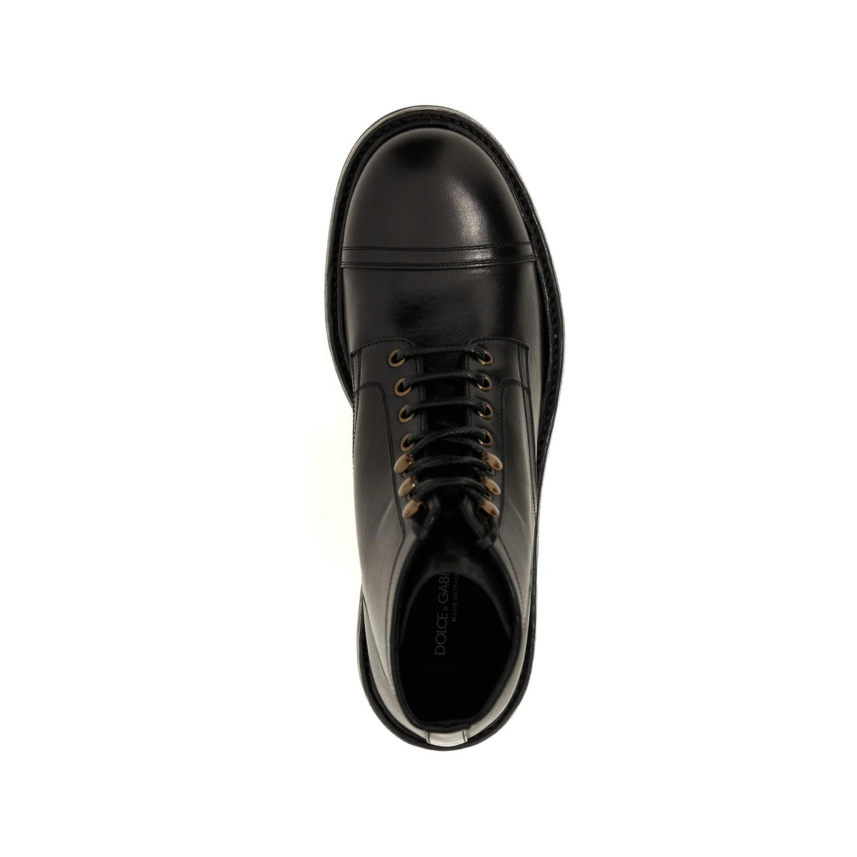 Dolce & Gabbana Lace-Up Leather Boots
