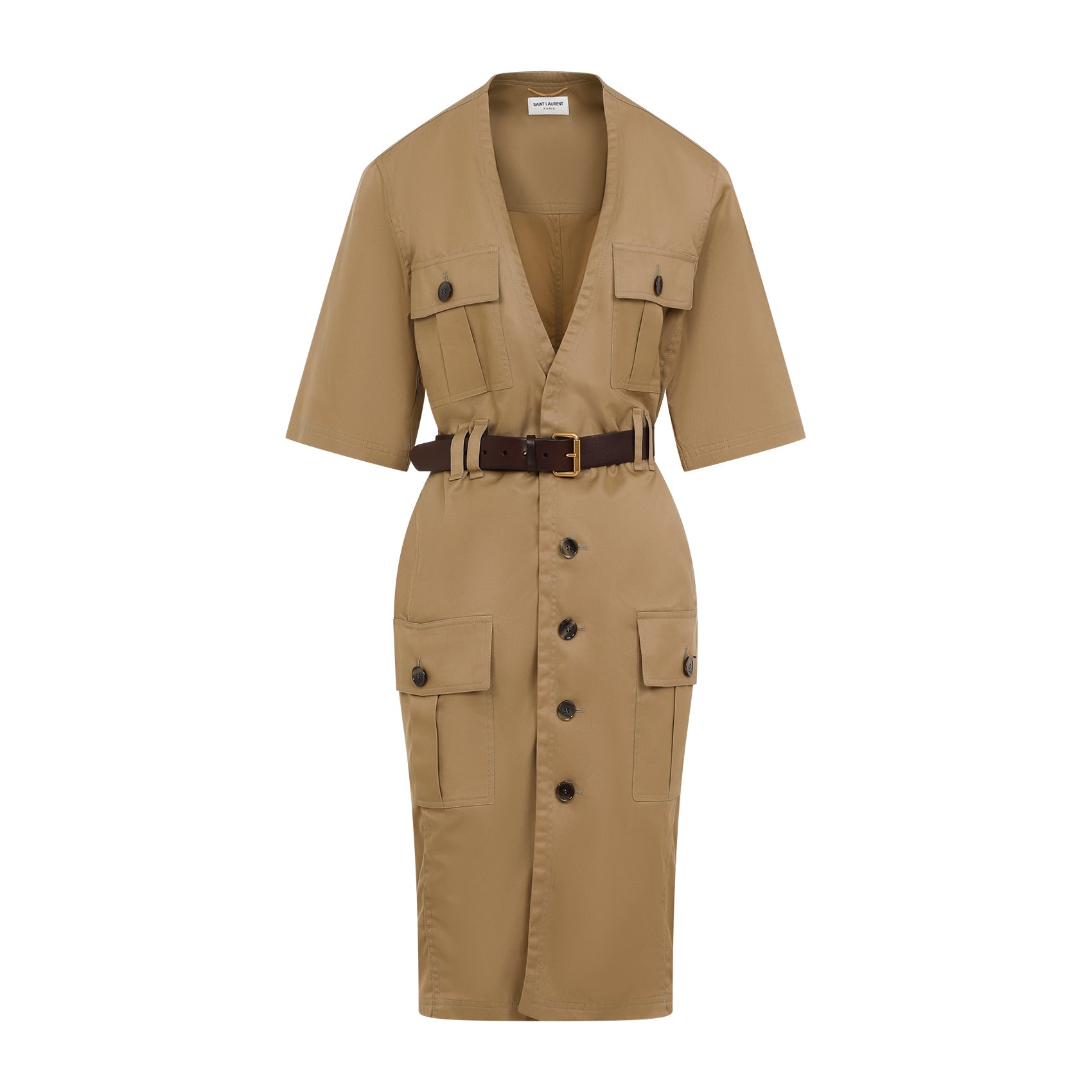Saint Laurent Midi dresses - Nude & Neutrals | f35ad51aa5844a03f176da84b211df6d6685bc2d