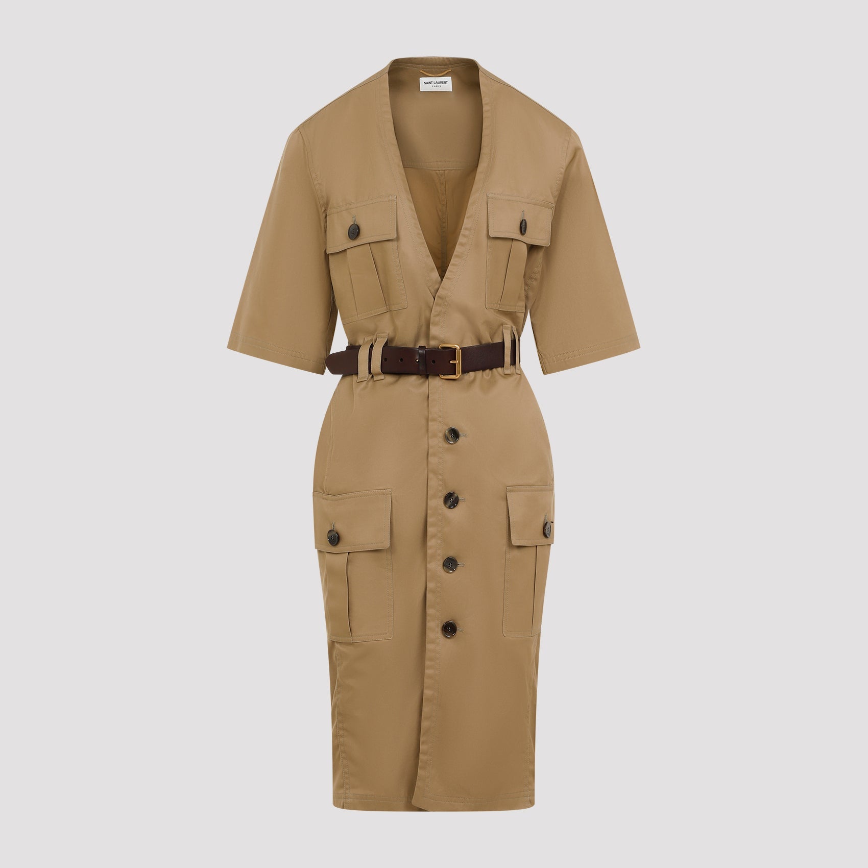 Saint Laurent Midi dresses - Nude & Neutrals | 31fb49a1b525f0a1031f266a4d8bb5b051751740