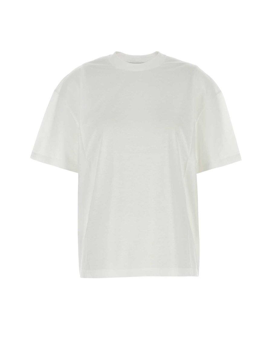 Prada Jersey T-Shirt in White Cotton