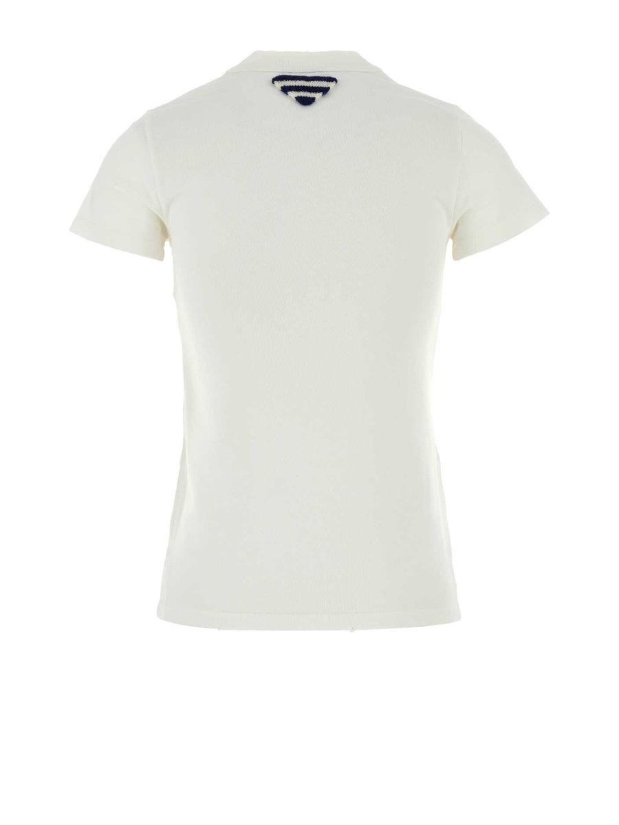 Prada Jersey T-Shirt in White Cotton
