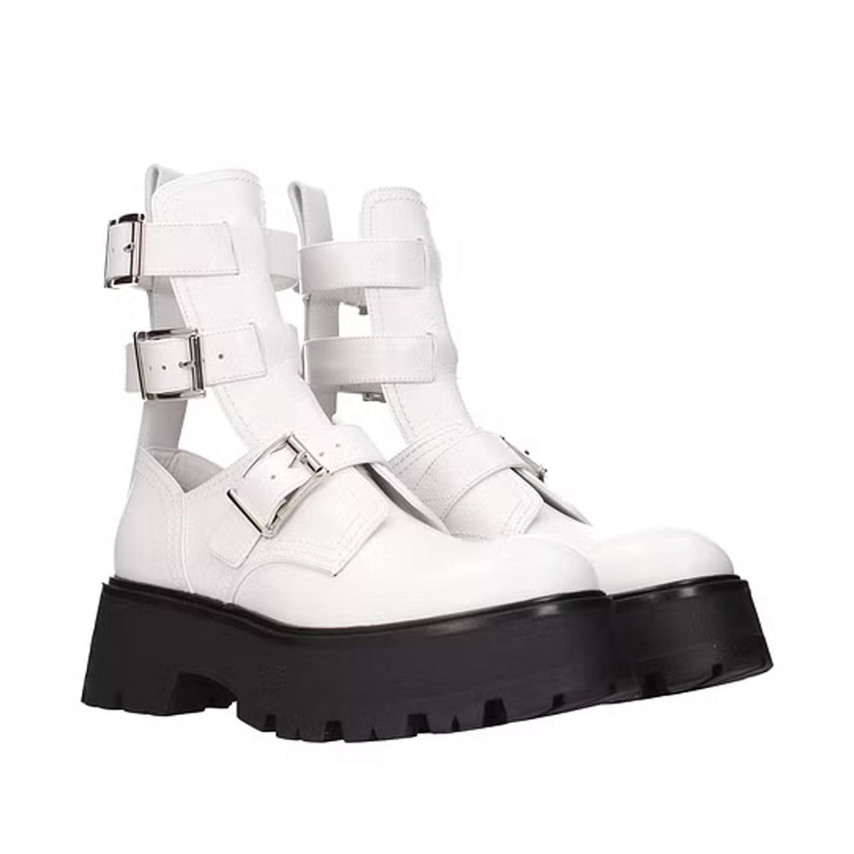 Alexander Mcqueen Leather Ankle Boots