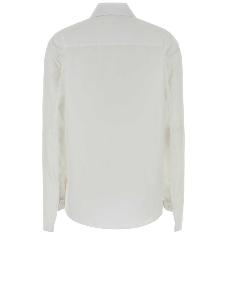 Courreges Poplin Shirt in White Cotton