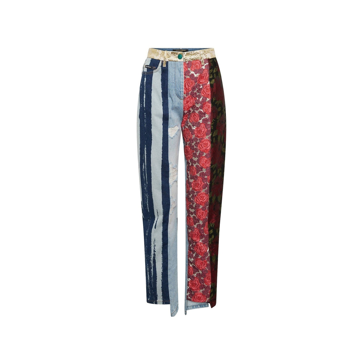 Dolce & Gabbana Embroidered Denim Pants