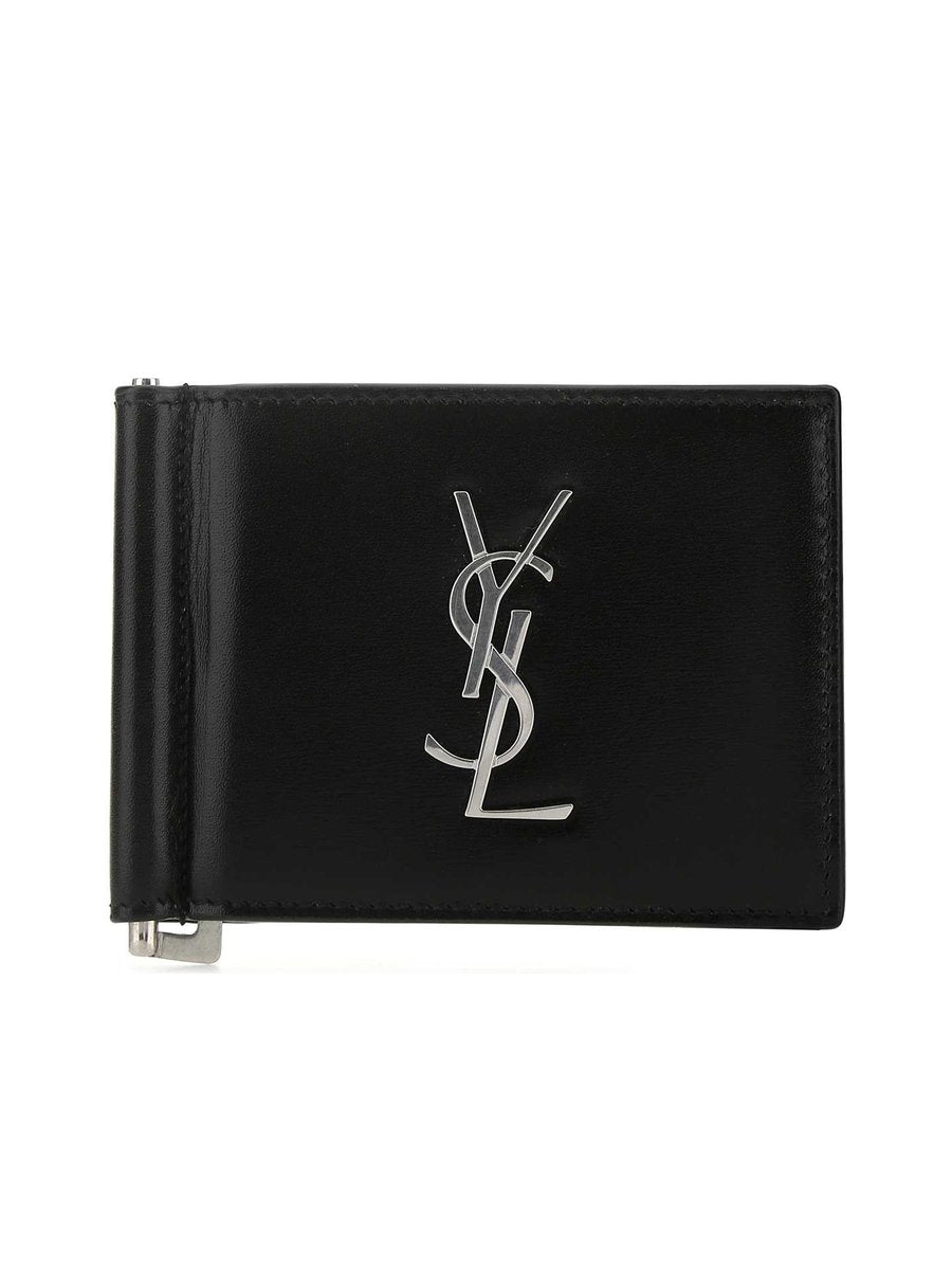 Saint Laurent Wallet in Black Calfskin