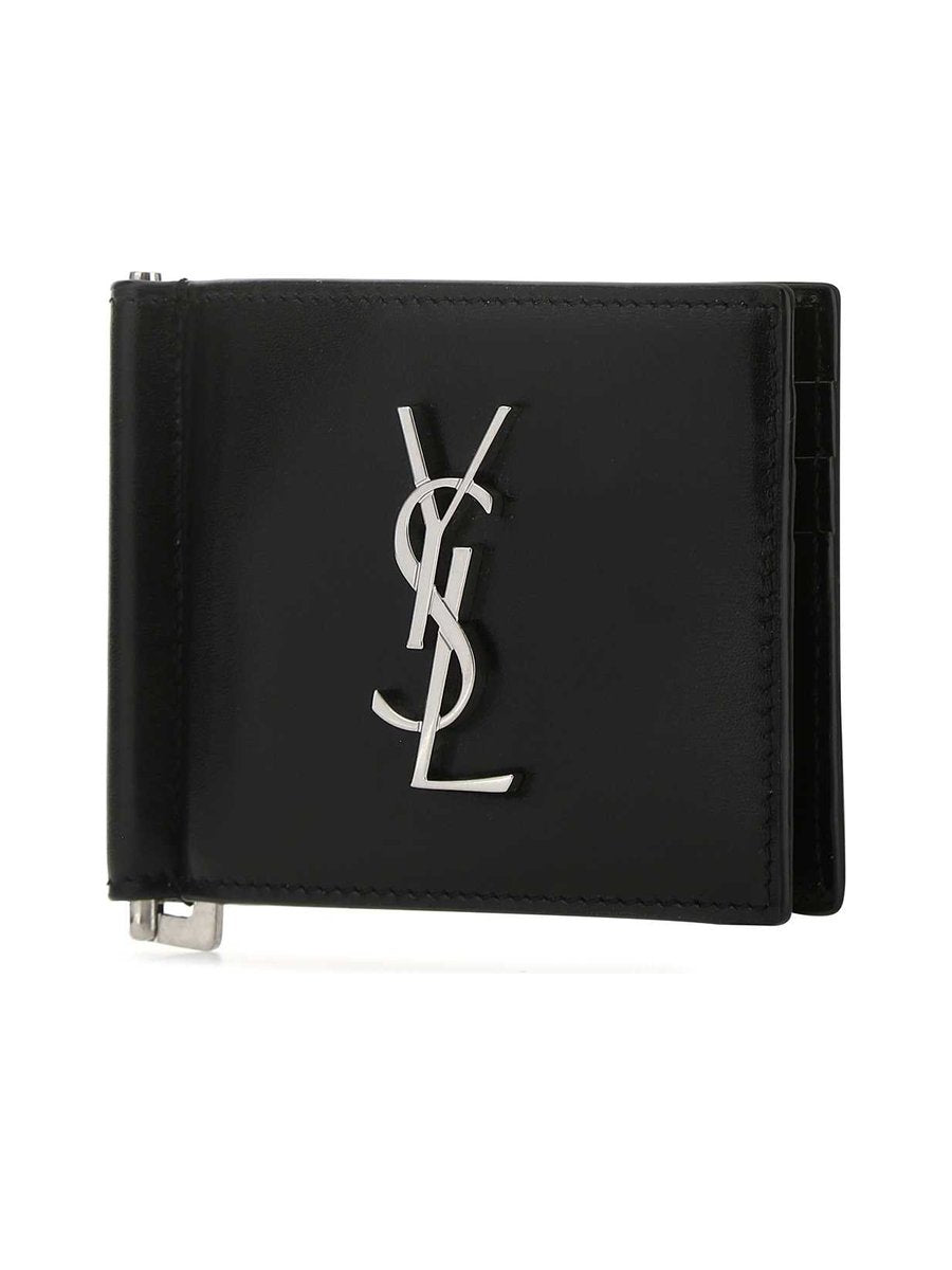 Saint Laurent Wallet in Black Calfskin