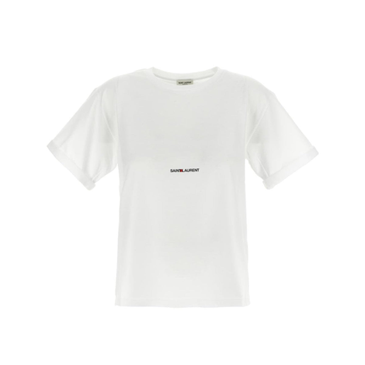Saint Laurent Cotton Logo T-Shirt - WOMEN CLOTHING - SAINT LAURENT - Tluxy New
