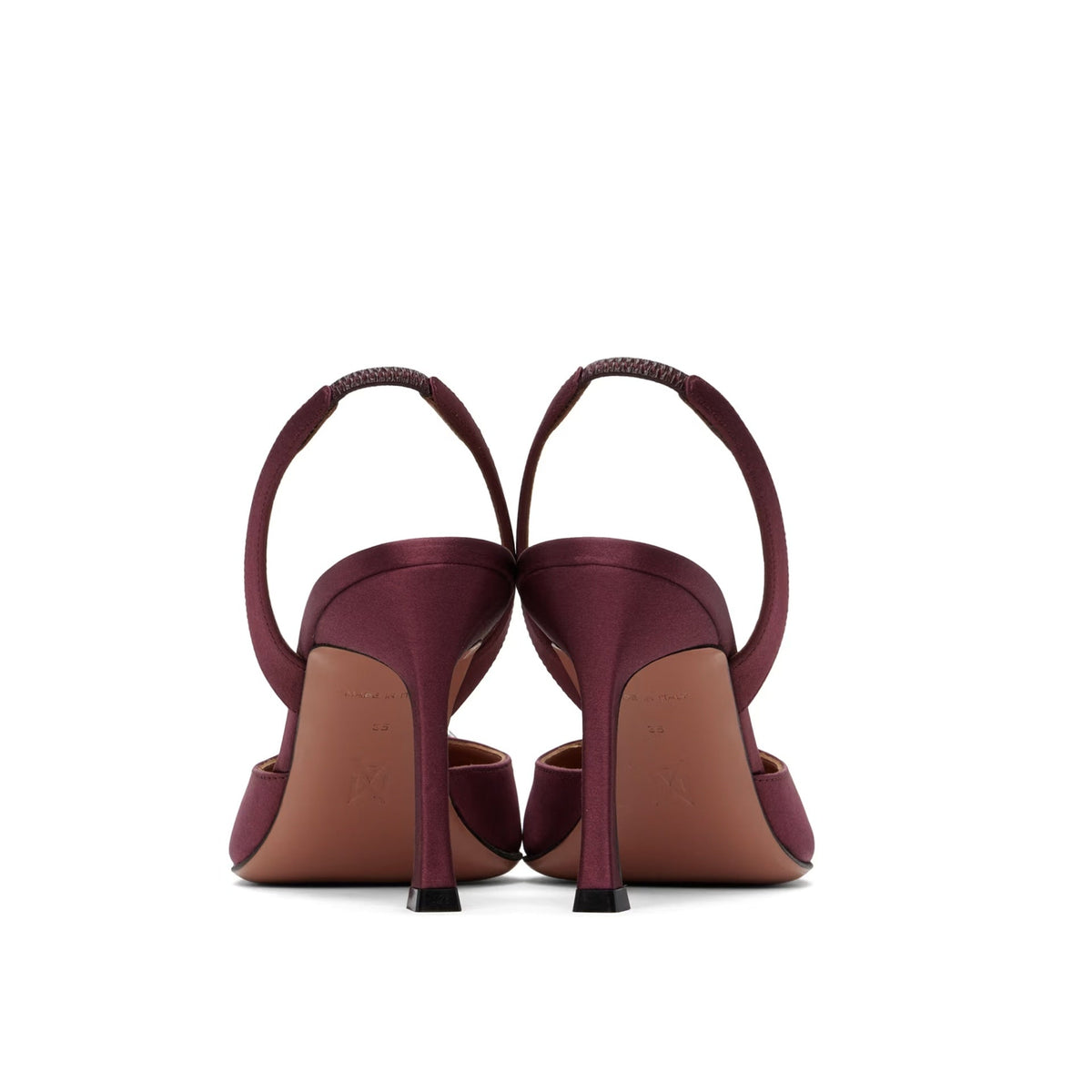 Amina Muaddi Camelia Sling 90 Satin Pumps