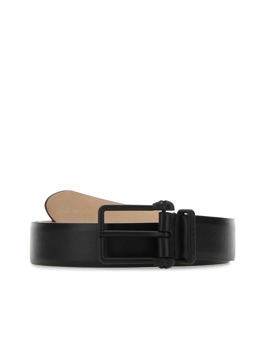 Alexander McQueen Belt in Black Leather