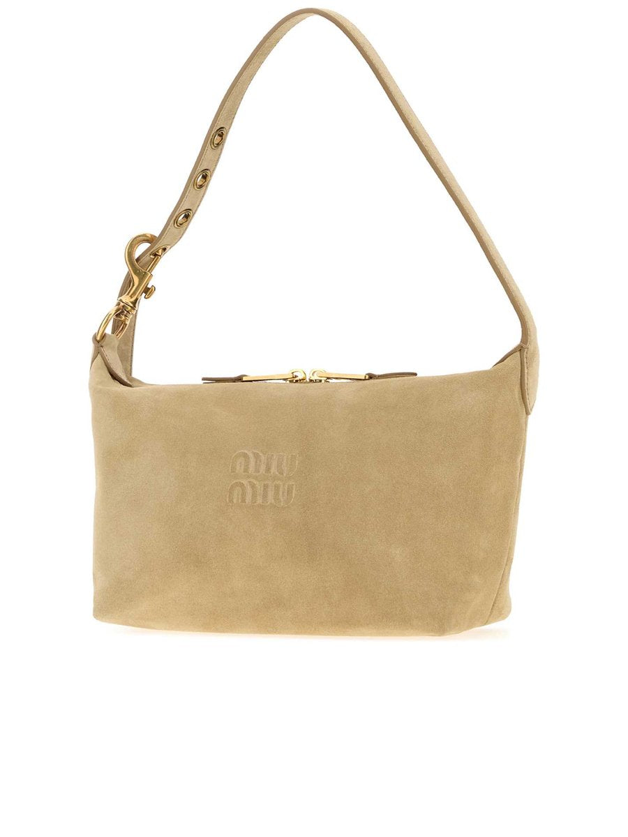 Miu Miu Suede Leather Bowling Bag