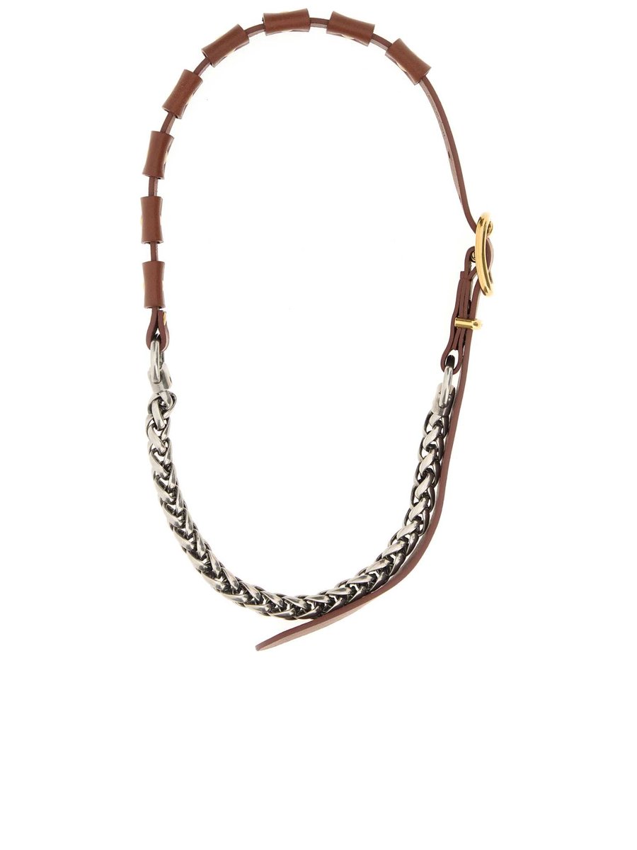 Miu Miu Fashion Jewelry in Brown Leather