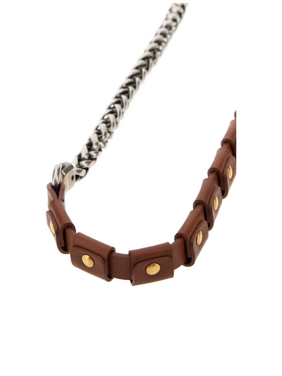 Miu Miu Fashion Jewelry in Brown Leather