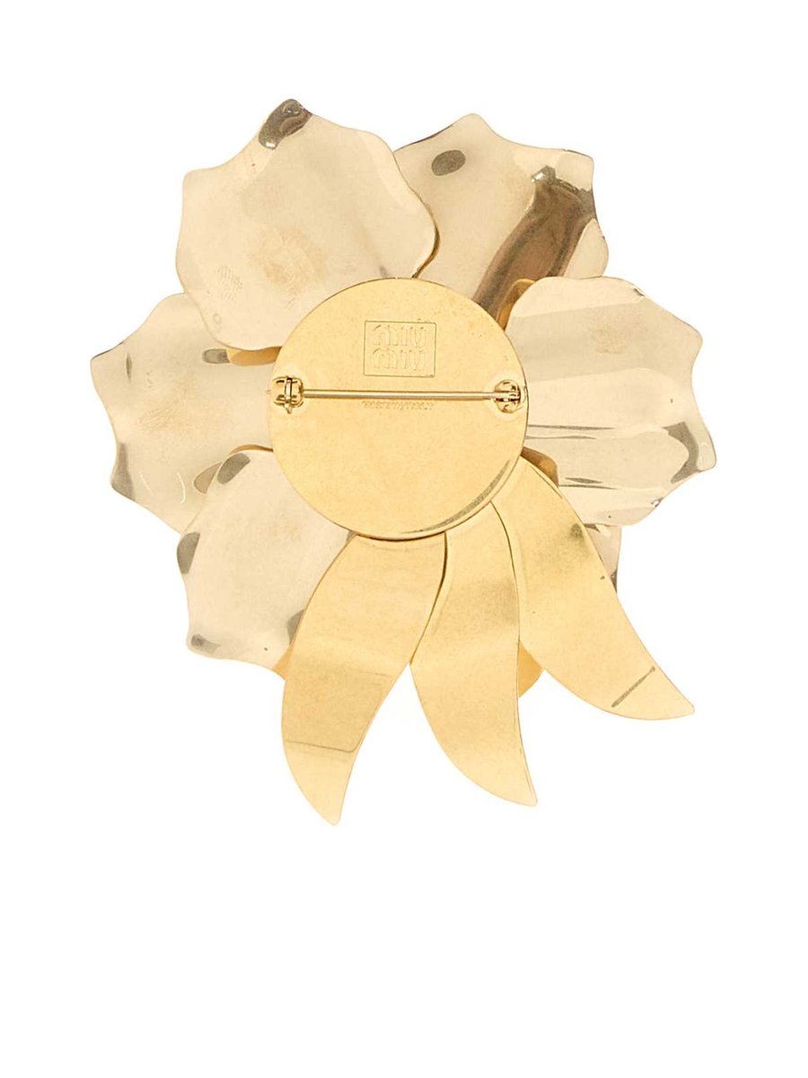 Miu Miu Fashion Jewelry in Gold Brass and Imitation Crystal