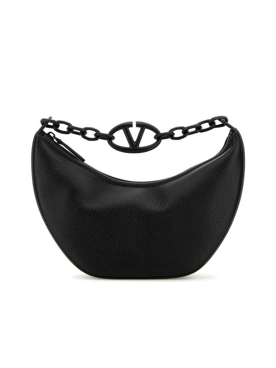 Valentino VLogo Moon Zip-Up Small Shoulder Bag
