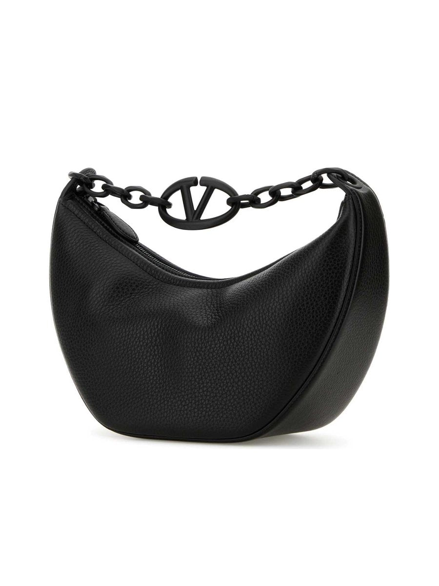 Valentino VLogo Moon Zip-Up Small Shoulder Bag
