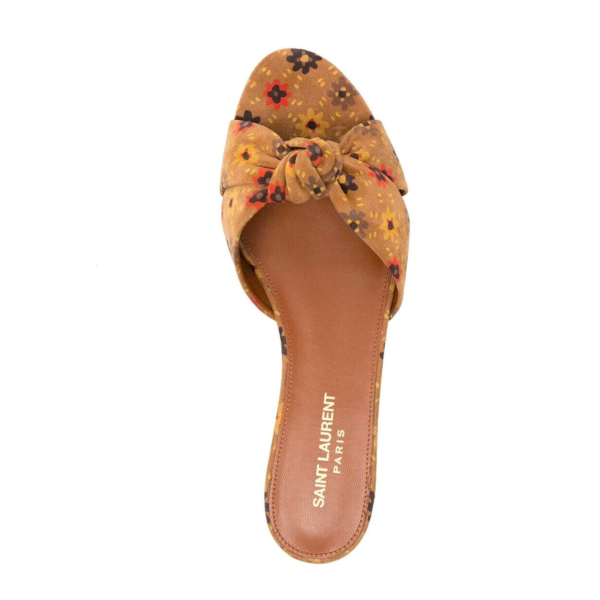 Saint Laurent Bianca Knotted Suede Slides