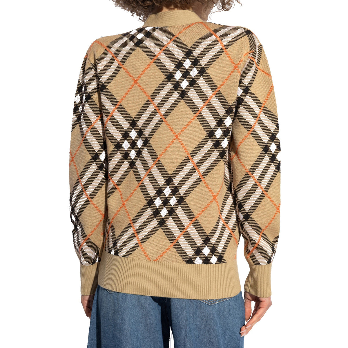 Burberry Wool Check Cardigan