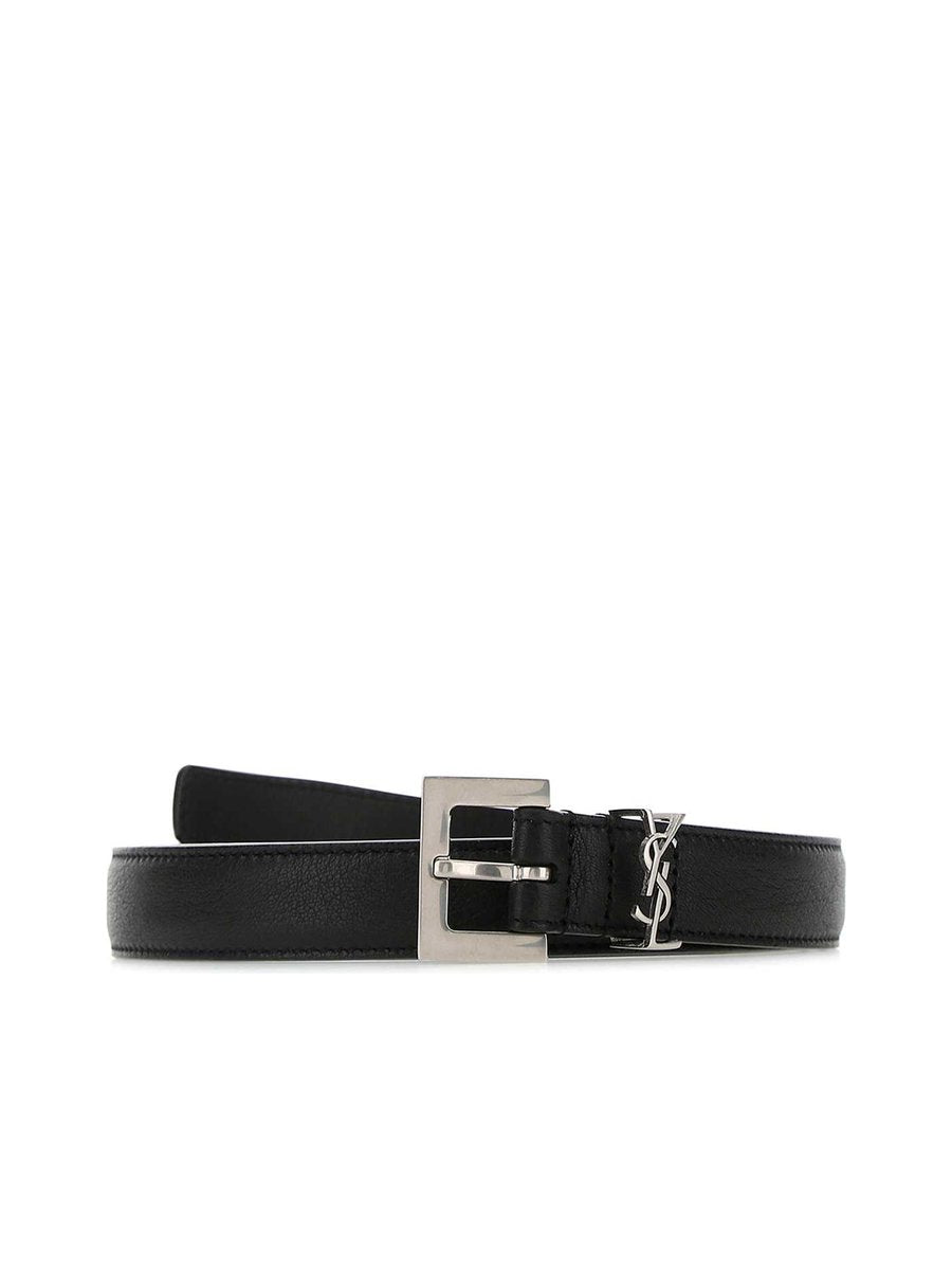 Saint Laurent Belt in Black Lambskin