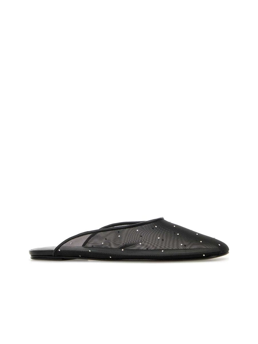 Magda Butrym Mule Flats in Black Nylon