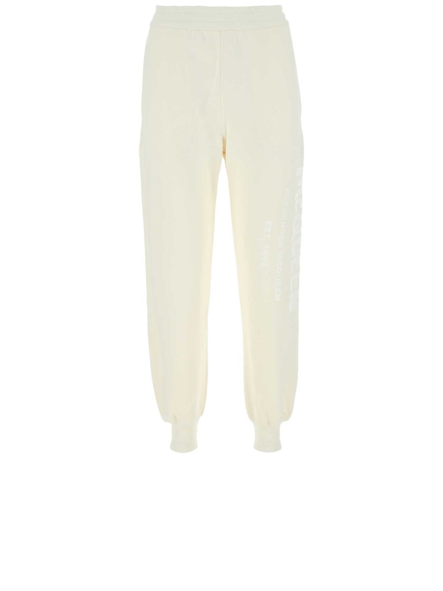 Alexander McQueen Leggings in White Cotton