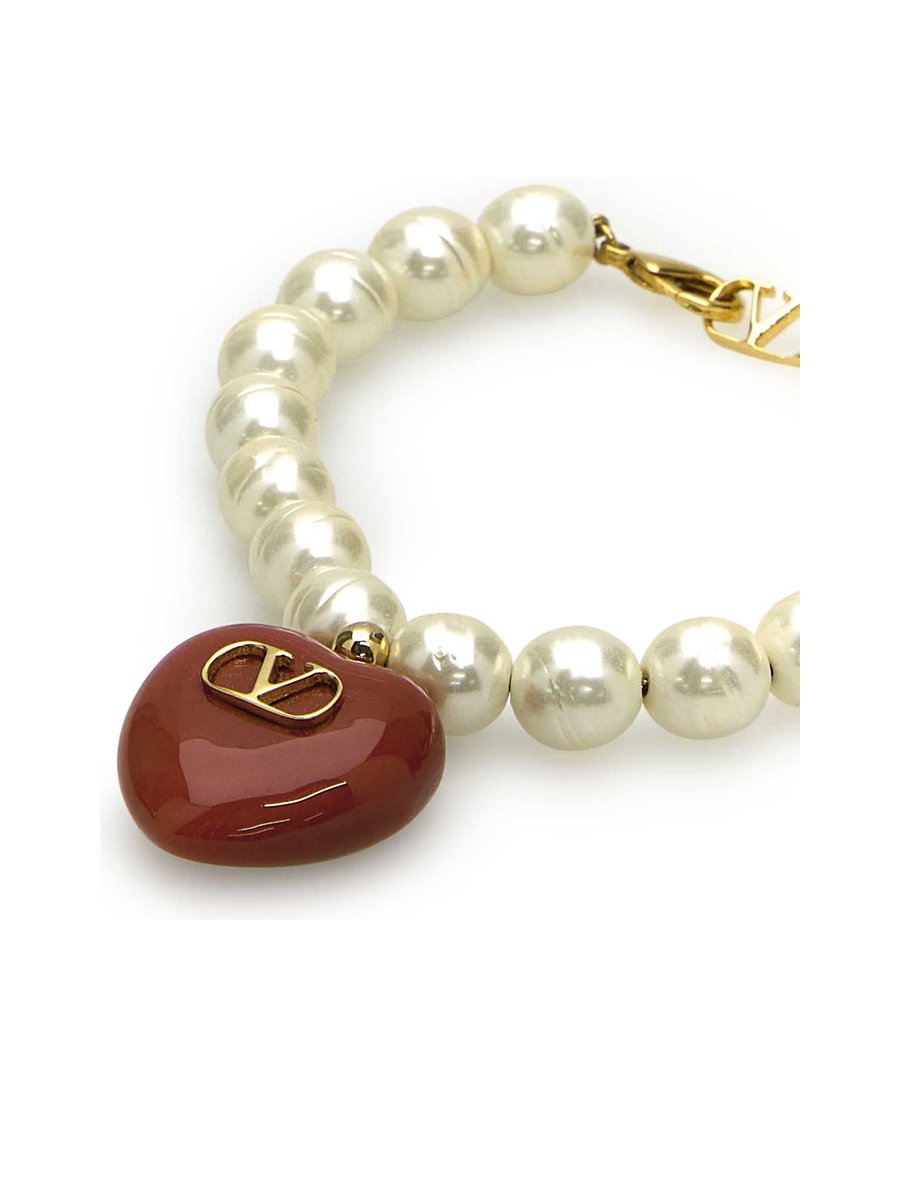 Valentino Perla Barocca Bracelet in Multicoloured Pearls and Golden Metal