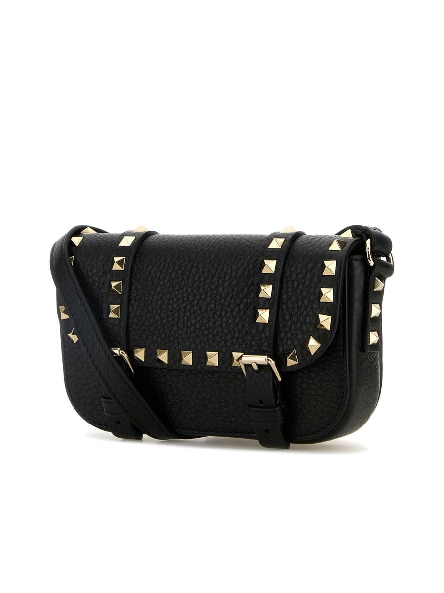 Valentino Rockstud Smartphone Case in Black Calfskin